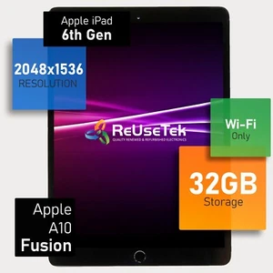 Apple iPad 6th Gen | LED IPS 9.7 in | Retina ๐| 32GB | Wi-Fi Only | Space Gray - Picture 1 of 15