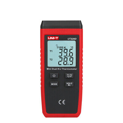 UNI-T UT320D Mini Contact Type Thermometer K/J Thermocouple Probe Temp MAX1300℃ • 25.07£