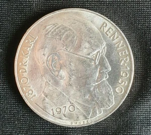 MONETA REPUBLIK OSTERREICH 50 SCHILLING 1970 ARGENTO - Picture 1 of 2