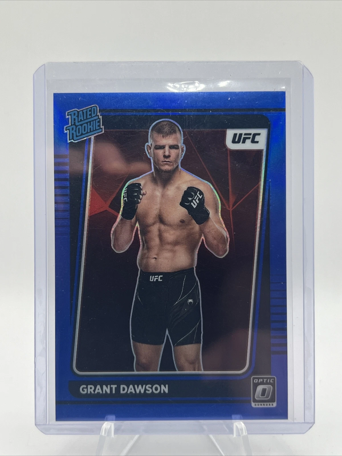 Grant Dawson 2022 Panini Optic UFC Rated Rookie #101 Blue Holo Prizm RC SP #d/99