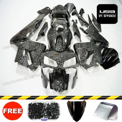 Forged Carbon Fiber Fairing Kit for Honda CBR600RR 2003-2004 Bodywork w/ Bolts - Image 1 of 4