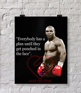 Póster negro de boxeo Iron Mike Tyson Quotes tamaño 16" x 20" - Imagen 1 de 1