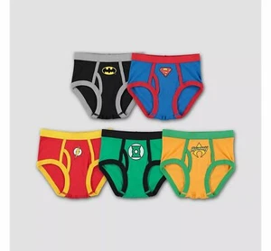 Paquete de 5 calzoncillos de la Liga de la Justicia para niños surtidos héroes talla 6 cómics de DC NUEVOS - Imagen 1 de 6