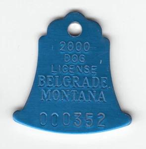 2000 BELGRAD MONTANA HUNDELIZENZ ETIKETT #000352 - Bild 1 von 2