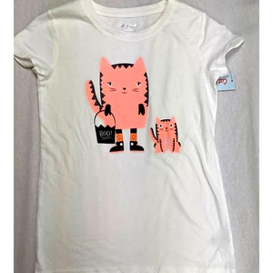 Neu mit Etikett Halloween Katze Trick or Treat T-Shirt Boo! Klein, Mittel Groß - Bild 1 von 2