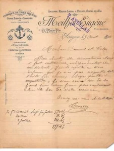 Rechnung AM19555 Avignon Ca. Meilhoc Eugène Glattes Und Gerben Leder - Bild 1 von 2