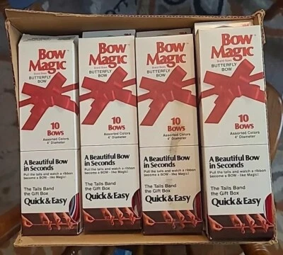 BOW MAGIC-3M Brand Butterfly Bows-5 Boxes W/10 Bows =50 Assorted Colors,4" Dia. - Image 1 of 4