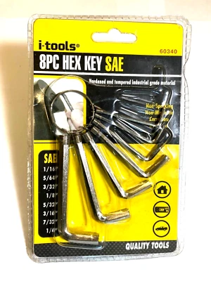 i-tools 8pc Hex Key SAE, quality industrial grade material - Image 1 of 2
