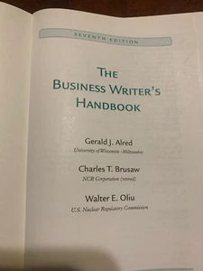 The Business Writer’s Handbook Hardcover Book: Seventh Edition - Picture 1 of 8