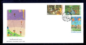 THAILAND 1995 Children's Drawings FDC - Picture 1 of 1