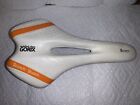 Gorix Comfort Clear Bike Saddle Orange and White