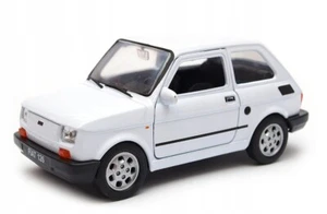 WELLY DieCast 1:34 FIAT 126p POLISH "MALUCH" WHITE New Model Car Metal in Box - Picture 1 of 6