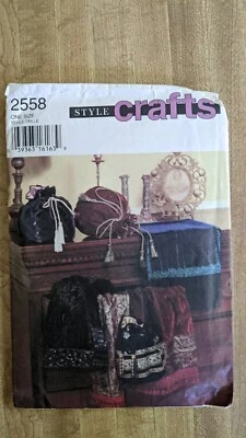Style Crafts Sewing pattern #2558 Make Velvet/Satin Victorian Bag or Scarf Uncut - Image 1 of 2