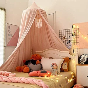 Baby Baldachin Betthimmel Kinder Babys Bett Baumwolle Hängende Moskiton Für Schl - Bild 1 von 12