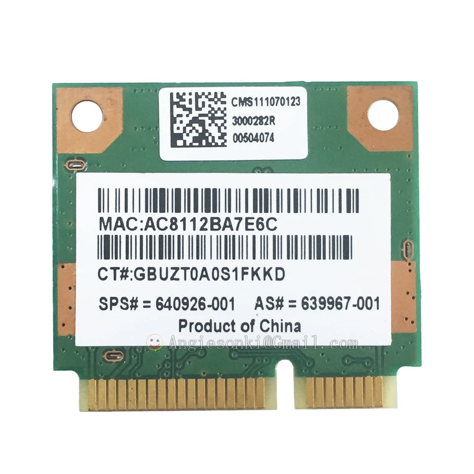 HP 4431S 4436S 4430S 4230S Realtek RTL8188CE Wireless WIFI WLAN card 640926-001 - Image 1 of 4