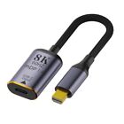 DisplayPort Adapter 8K@60Hz USB3.1 Type C to -DP/mDP1.4 Cable Adapter