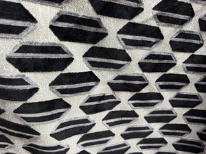 Onyx Modern Cut Velvet 5 yards - Picture 1 of 2