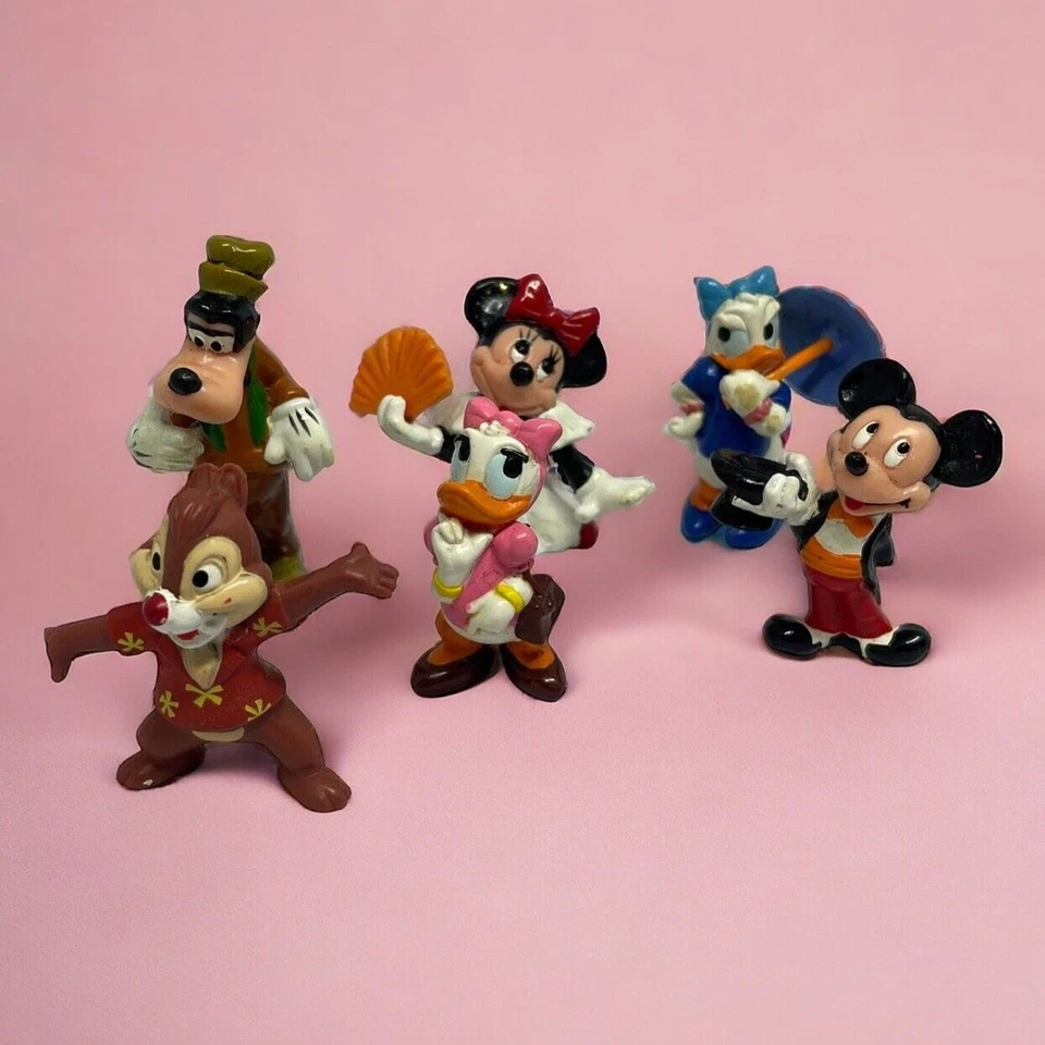 Disney Applause PVC Figure Lot 6 Mickey Minnie Goofy 2" Collectible - Image 1 of 4