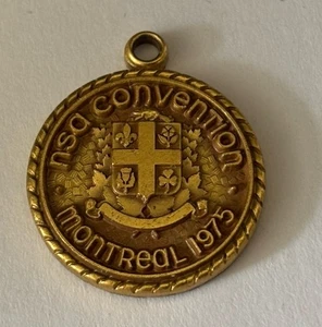 NSA National Secretaries Association Convention Montreal 1975 3/4” Wide Charm - Picture 1 of 4