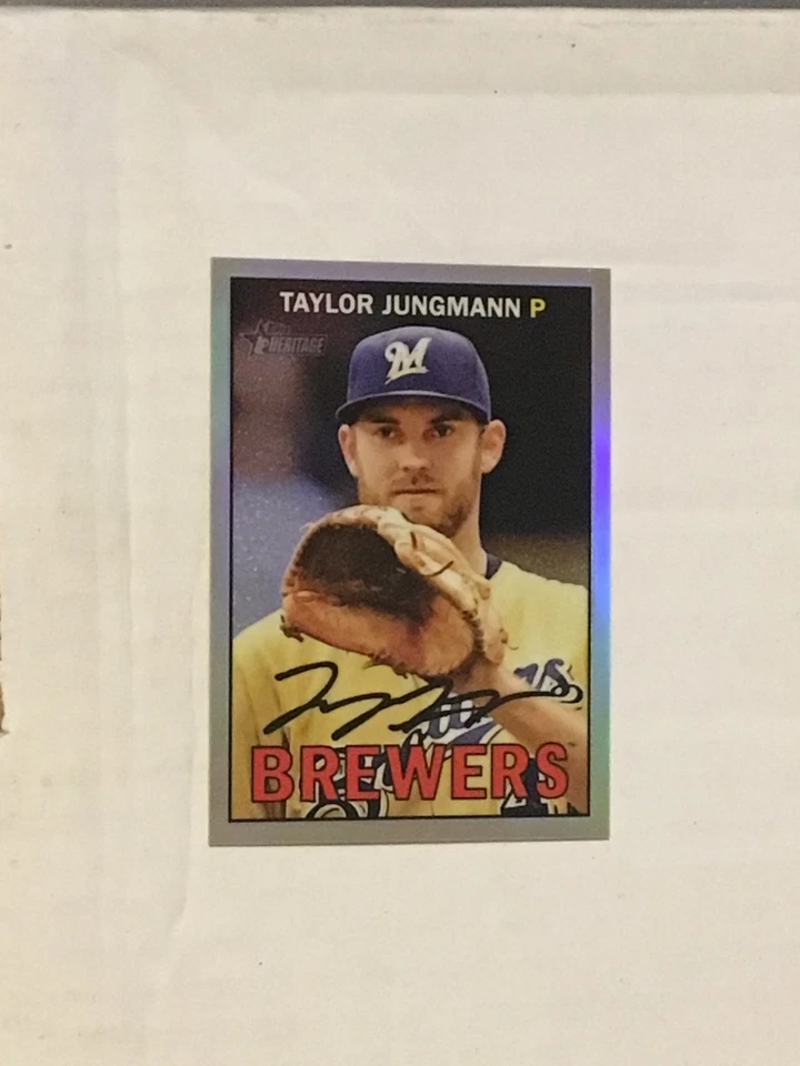 2016 Topps Heritage Taylor Jungmann #489 Chrome Refractor #/567 - Image 1 of 1