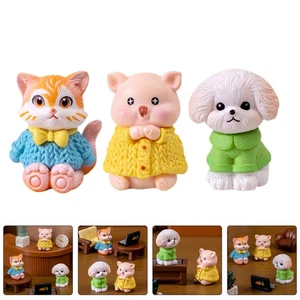  3 Stück Tier Miniatur Figuren DIY Niedliche Harz Tier Miniatur Figuren - Bild 1 von 12