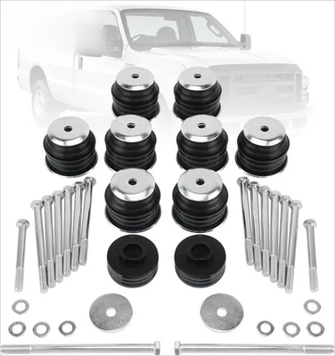 Kit de bujes de montaje de cabina de carrocería KF04058BK para Ford F250 F350 Super Duty 1999-2007 Foto 1 de 4