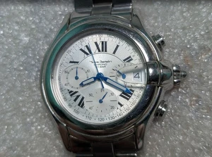RAR Yves Bertelin Fliegerchronograph YB-1870 TACHYMETER Herrenuhr Silber - Bild 1 von 5