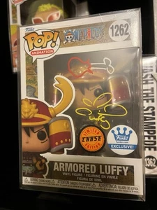 Armored Luffy Chase JSA Signed Colleen Clinkenbeard Funko Pop! #1262 Doddle Pic - Picture 1 of 2