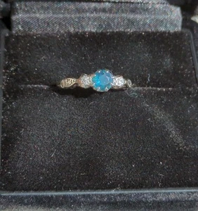 Antique Birmingham British Sapphire Diamond Ring In 18 KT YG US 6.75-7 - Picture 1 of 11