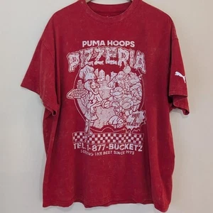Men's size L #Red Puma Teenage Mutant Ninja Turtles Pizza tee - Picture 1 of 5