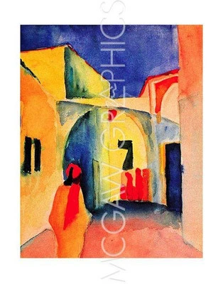 The Casbah, August Macke, Wall Art Print Poster  14" x 11"  2086 - Image 1 of 2