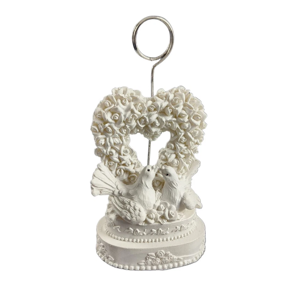 Dove Heart Card Holder - Table Place Setting Stands Wedding Name Card - Image 1 of 1