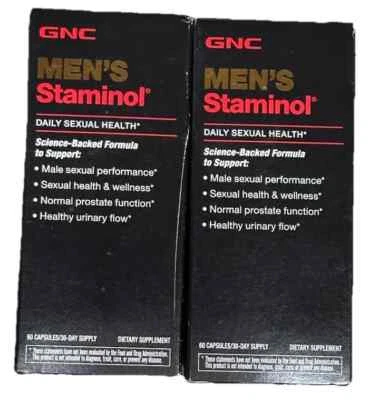 2 Pack GNC Men's Staminol Daily Sexual Health, 120 Ct TOTAL, Exp 05/26 - NWOB - Image 1 of 3