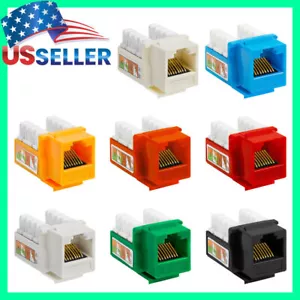 RJ45 Keystone Jack Port für Wandplatten Cat6 Punch Down Faceplate Patchpanels - Bild 1 von 16