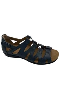 Earth Origins Leather Gladiator Sandals Bea Admiral Blue - Picture 1 of 3