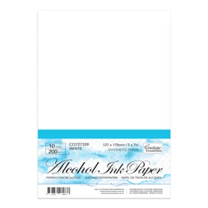 Couture Creations Synthetic Alcohol Ink Paper - White 5x7in - 200gsm (10/pack) - Bild 1 von 2