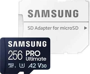 Samsung PRO Ultimate R200/W130 microSDXC 256GB Kit, UHS-I U3, A2, Class 10 - Afbeelding 1 van 1