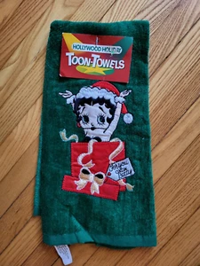 Betty Boop-Weihnachten Handtuch - grün datiert 1994 - NEU mit Etikett - Sammlerstück - Bild 1 von 1