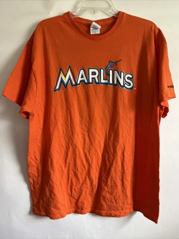 Marlins FL Mattingly 8 Monster XL Baseball Gildan Graphic Double Tee T-Shirt Cover