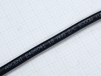 Ascent/IEWC 18/2C SJOOW 300V 90C Flexible Portable Power Cable Cord Black /25ft - Image 1 of 4