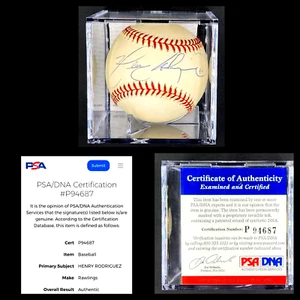 Henry Rodriguez Single signiert OML Rawlings Autogramm Baseball PSA/DNA - Bild 1 von 9