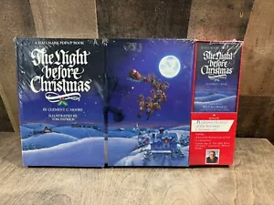 Hallmark The Night Before Christmas Pop-Up Moore Cassette Color Bk 1988 SEALED - Picture 1 of 7