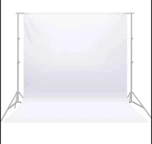 2 X Neewer 6x9ft Pro Photo Studio 100% Muslim Collapsible Backdrop(White) - Picture 1 of 8