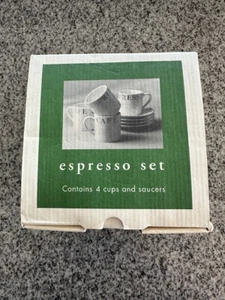 Espresso Cup & Saucer Set of 4. Used But in Mint Condition. 3oz Cups. - Picture 1 of 6