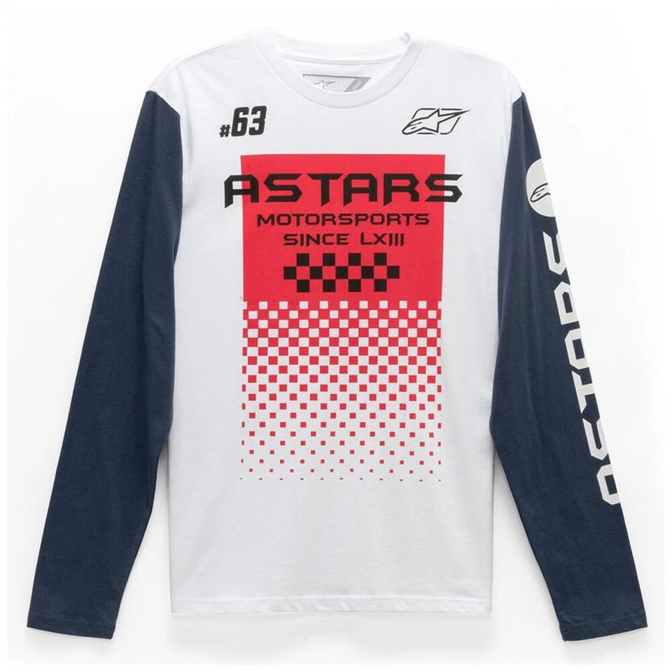 Camiseta informal de manga larga Alpinestars Astars Tachen - blanca y marina Foto 1 de 1