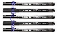 5x Camlin Fine Tip Permanent Marker Pen Black CD /DVD/OHP Marker Water Proof Ink