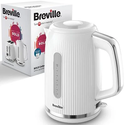 Hervidor eléctrico Breville Bold White | 1,7 L | Ebullición rápida de 3 kW | Blanco y plateado C... Foto 1 de 4