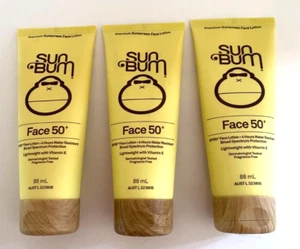 3 X SUN BUM - 50+ SPF FACE LOTION SUNSCREEN 88ML - BRAND NEW SEALED EXP 02/2026 - Picture 1 of 1