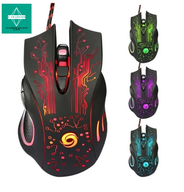 Souris USB Filaire Gaming Mouse 3200 Dpi 6 Boutons LED Wired Mouse Gamer Pro Pc - Photo 1/4