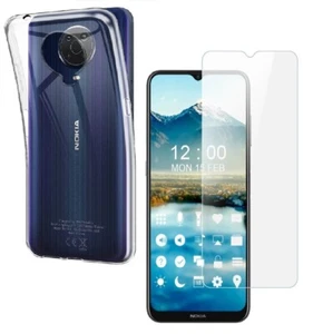 For NOKIA G10 TEMPERED GLASS SCREEN PROTECTOR + CLEAR SILICONE TPU CASE COVER - Picture 1 of 12